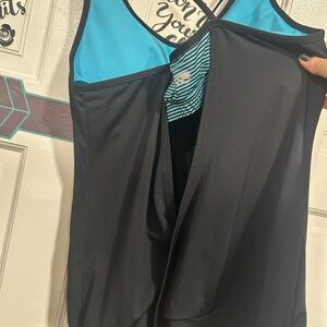 Marika Black and Blue Performance Tank